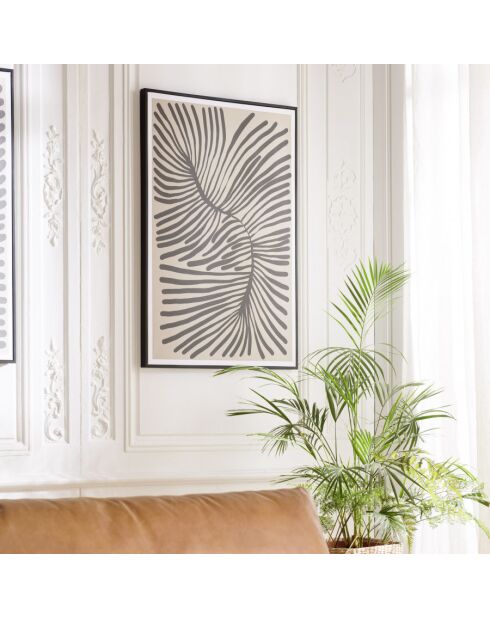 Décoration murale B - 63x93cm en papier japonais, cadre noir