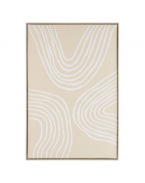 HOMER - Décoration murale A - 83x123cm lignes abstraites, cadre naturel