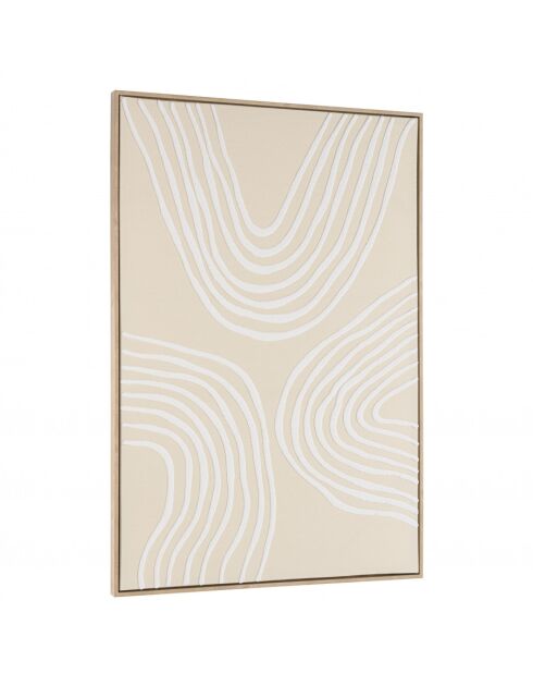 HOMER - Décoration murale A - 83x123cm lignes abstraites, cadre naturel