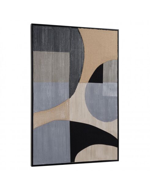 Décoration murale 83x123cm formes abstraites n°1, cadre noir