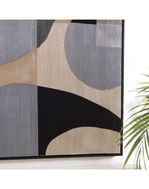 Décoration murale 83x123cm formes abstraites n°1, cadre noir