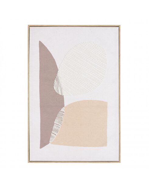 Décoration murale 63x93cm formes abstraites n°1, cadre naturel