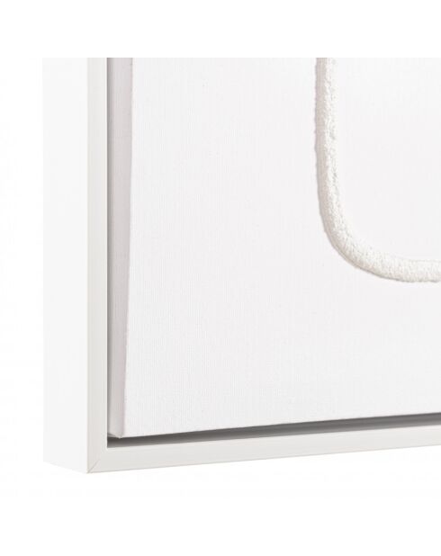 Décoration murale 83x123cm lignes abstraites n°2, cadre blanc