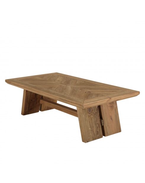 ANDRIAN - Table basse rectangulaire 130x70cm bois pin recyclé