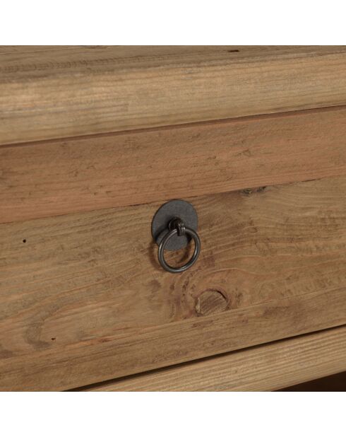 ANDRIAN - Tv-meubel met 4 laden, 1 nis, lengte 200 cm, gerecycled grenenhout