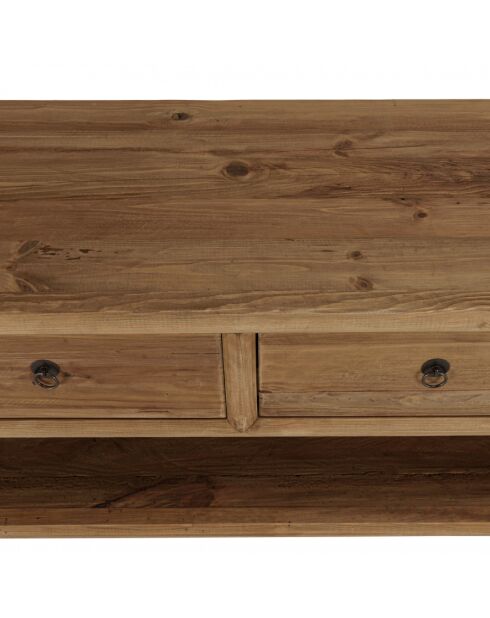 ANDRIAN - Tv-meubel met 4 laden, 1 nis, lengte 200 cm, gerecycled grenenhout