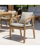 CELESTIN - Lot de 2 fauteuils acacia/cordage synth. vert sapin
