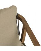 CELESTIN - Lot de 2 fauteuils acacia/cordage synth. vert sapin