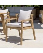CELESTIN - Lot de 2 fauteuils acacia/cordage synth. beige