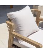 CELESTIN - Lot de 2 fauteuils acacia/cordage synth. beige
