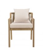 CELESTIN - Lot de 2 fauteuils acacia/cordage synth. beige