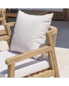 CELESTIN - Lot de 2 fauteuils acacia/cordage synth. beige
