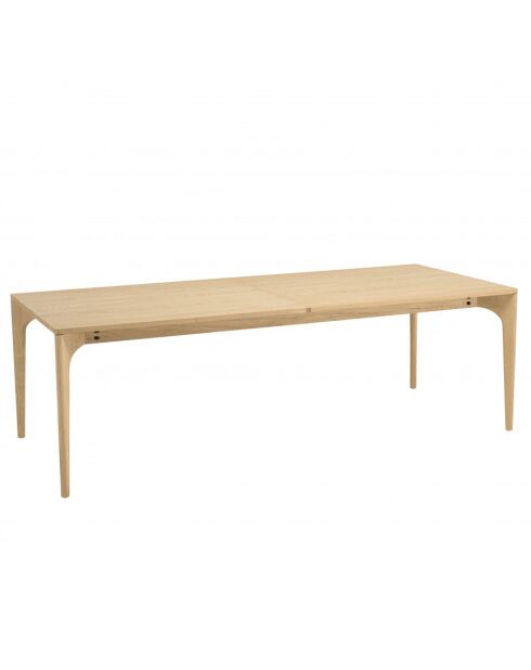 MADISON - Table à manger ext. 240/292cm naturelle pieds en chêne massif