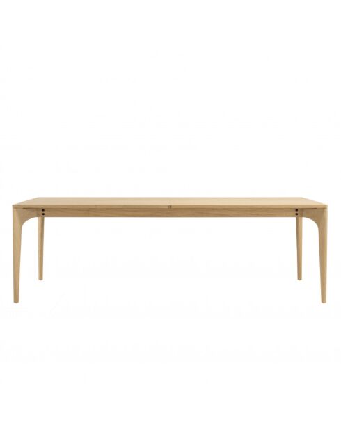 MADISON - Table à manger ext. 240/292cm naturelle pieds en chêne massif