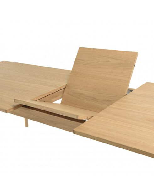 MADISON - Table à manger ext. 240/292cm naturelle pieds en chêne massif
