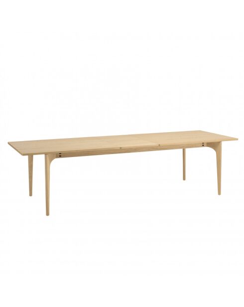 MADISON - Table à manger ext. 240/292cm naturelle pieds en chêne massif