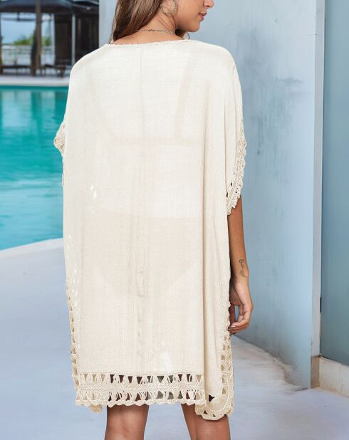 Robe de plage beige