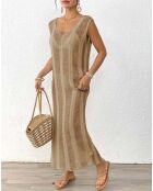 Robe de plage beige