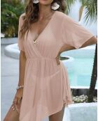 Robe de plage beige