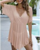 Robe de plage beige
