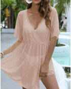 Robe de plage beige