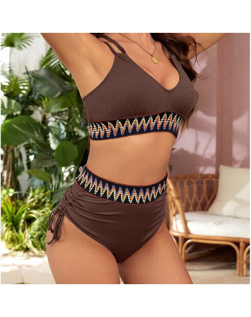 Maillot de bain 2 Pièces marron