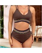 Maillot de bain 2 Pièces marron