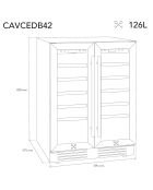 Cave à vin dual zone 42 bouteilles encastrable - 59.5x57.5x83 cm