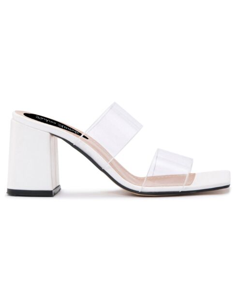 Mules Alix blanches - Talon 5.5 cm
