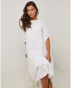 Robe 100% Lin Catherine blanche