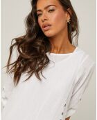 Robe 100% Lin Catherine blanche