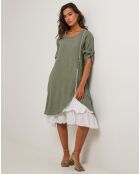 Robe 100% Lin Catherine vert kaki