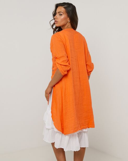 Robe 100% Lin Catherine orange