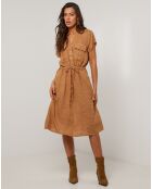 Robe 100% Lin Alix camel