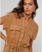 Robe 100% Lin Alix camel