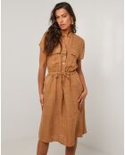 Robe 100% Lin Alix camel