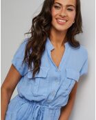 Robe 100% Lin Alix bleu indigo