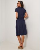 Robe 100% Lin Alix bleu marine