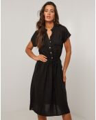 Robe 100% Lin Alix noire