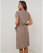 Robe 100% Lin Alix taupe