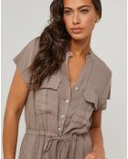 Robe 100% Lin Alix taupe