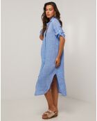 Robe 100% Lin Blia bleu azur