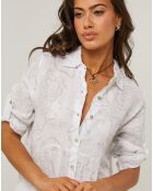 Robe 100% Lin Blia blanche