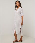 Robe 100% Lin Blia blanche