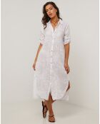Robe 100% Lin Blia blanche