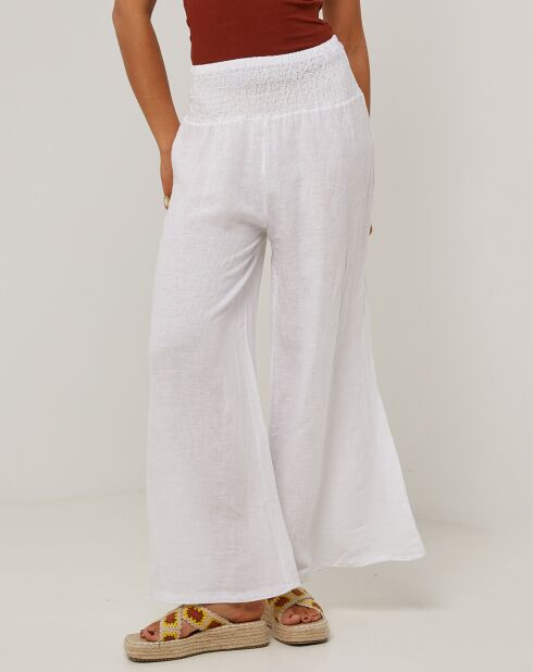 Pantalon 100% Lin Raphaëlle blanc
