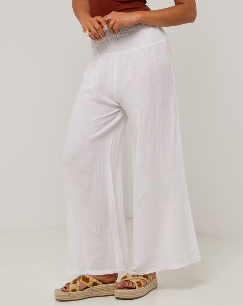 Pantalon 100% Lin Raphaëlle blanc