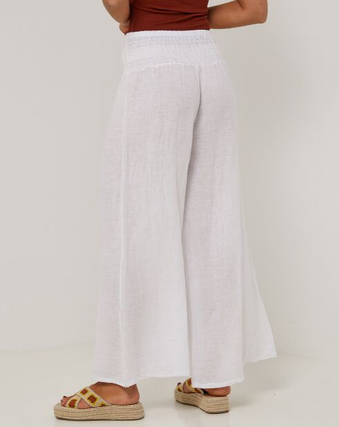Pantalon 100% Lin Raphaëlle blanc
