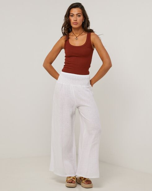 Pantalon 100% Lin Raphaëlle blanc