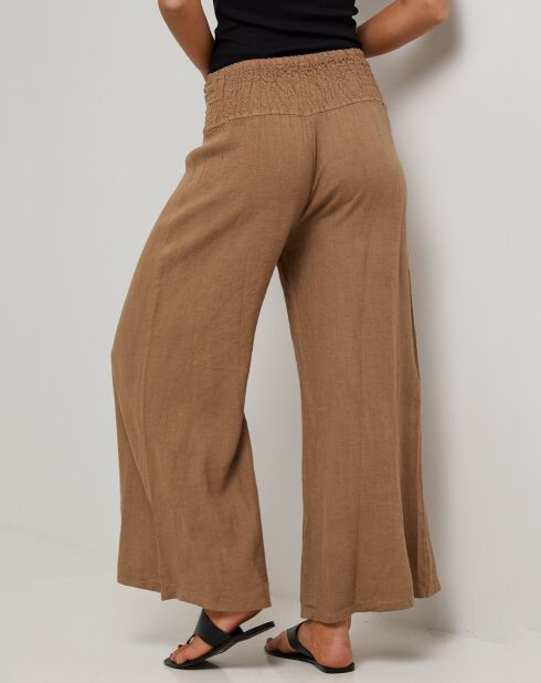 Pantalon 100% Lin Raphaëlle camel